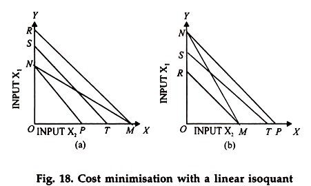 Cost Minimisation with a Linear Isoquant